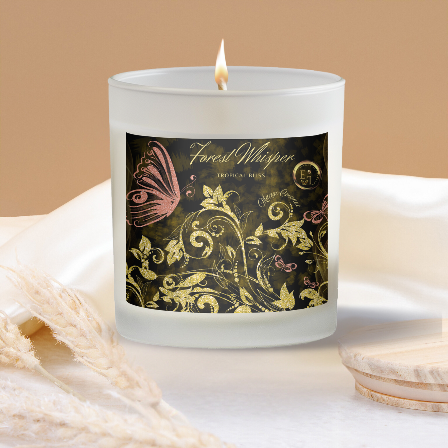 Tropical Bliss | Mango Coconut | Luxury Frosted Candle