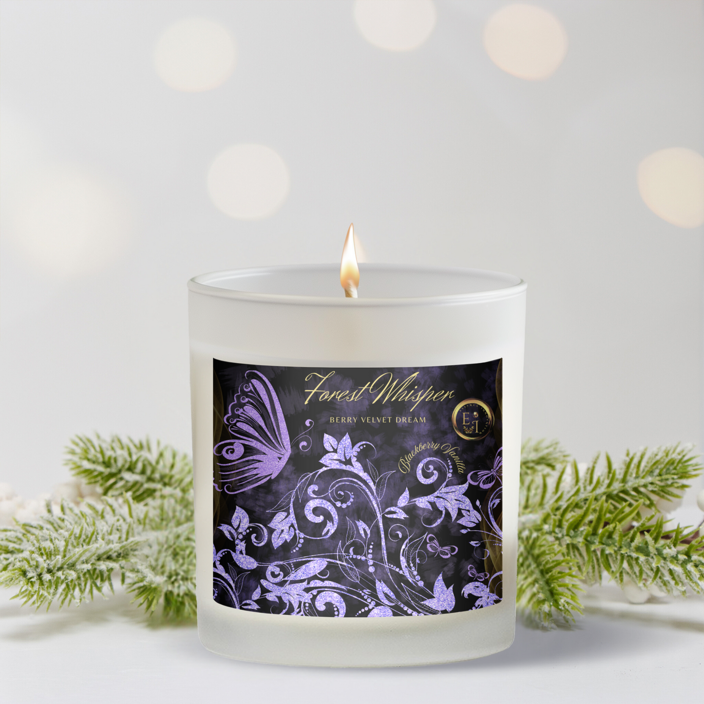 Berry Velvet Dream | Blackberry Vanilla | Luxury Frosted Candle 11oz