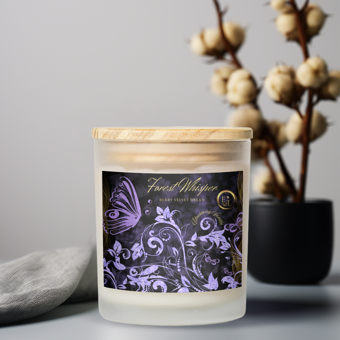 Berry Velvet Dream | Blackberry Vanilla | Luxury Frosted Candle 11oz