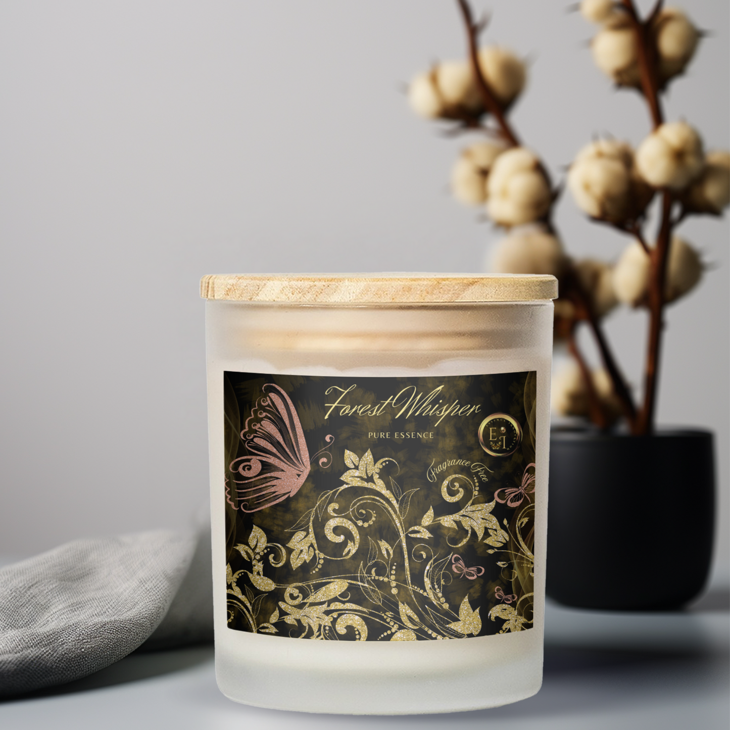 Pure Essence | Fragrance-Free | Luxury Frosted Candle
