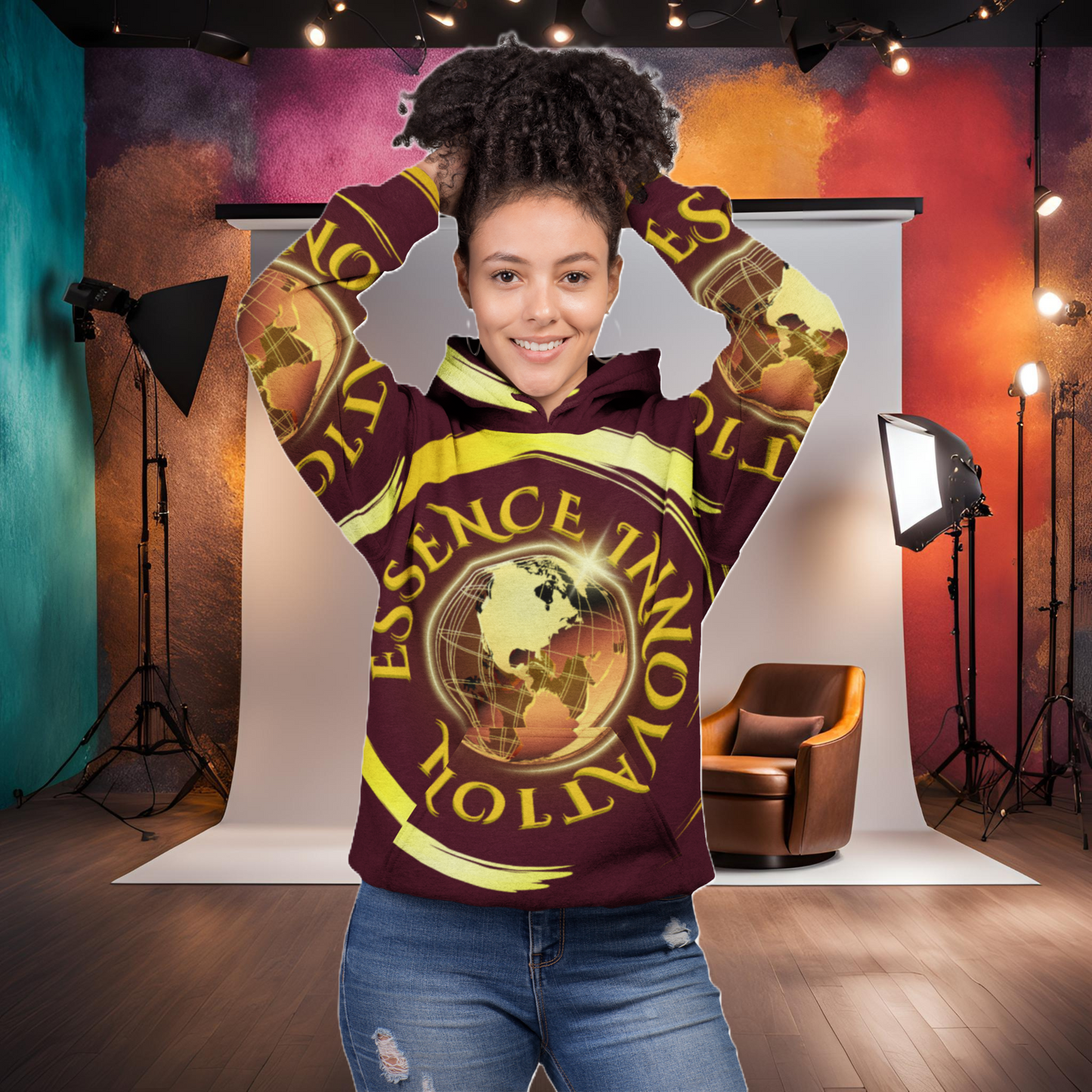 Essence Unapologetically Bold Burgundy | Luxury Hoodies | EI Fashion