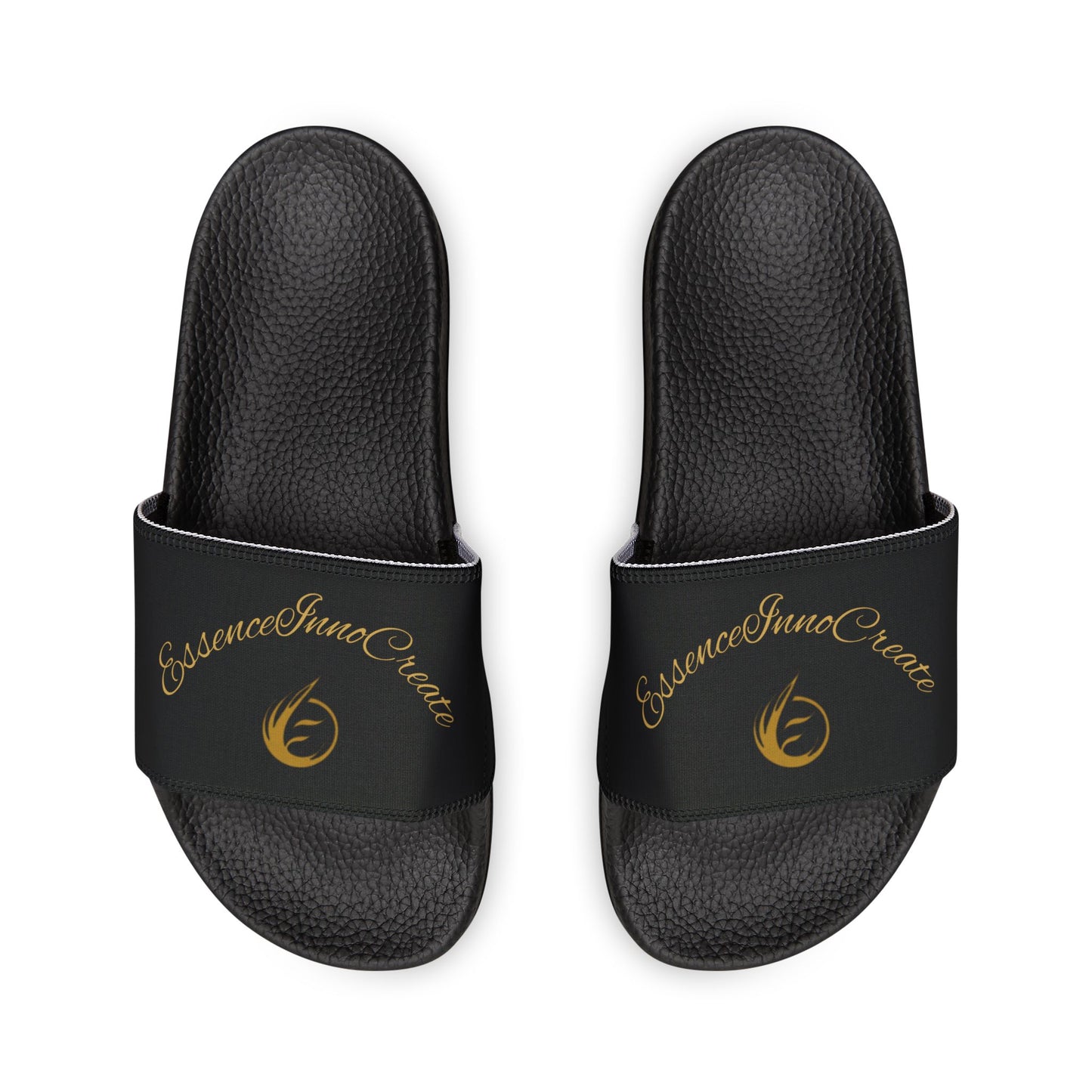 Black EssenceInnoCreate slides with gold logo on a white background