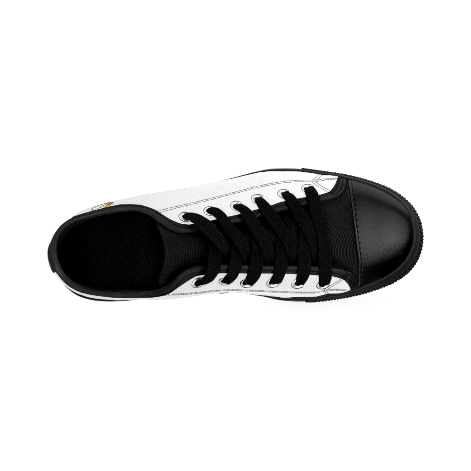 Black and white EssenceInnoCreate sneaker on a white background