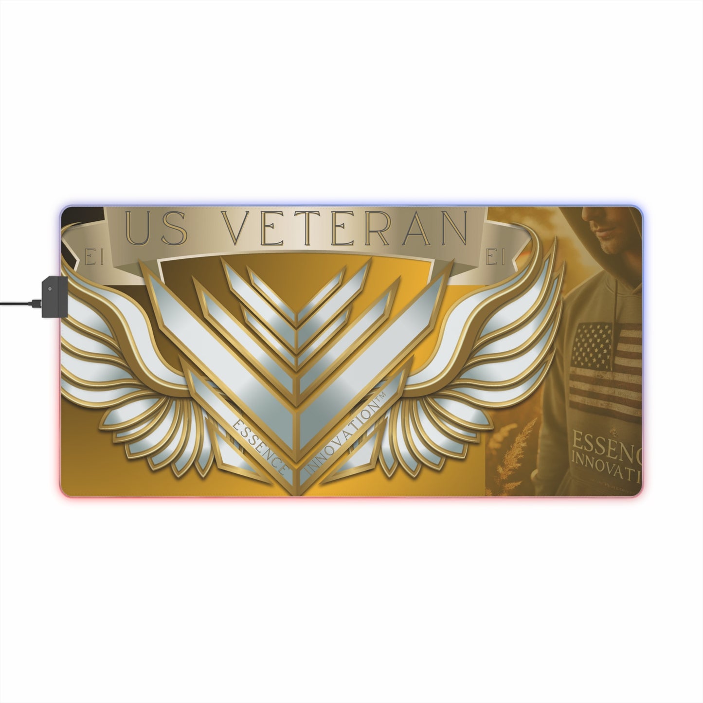 US Veteran | LED Gaming Mouse Pad | 4 Sizes