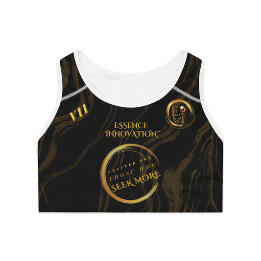 Seek More SBS VII | EI Sports Bra Stripped | Black