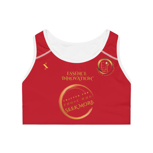 Seek More SB X | EI Sports Bra | Dark Red