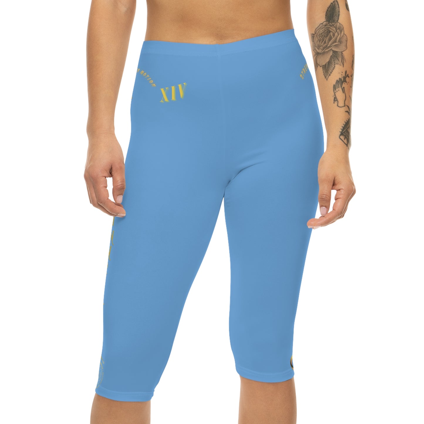 Seek More CL XIV | Capri Leggings | EI Sports | Light Blue