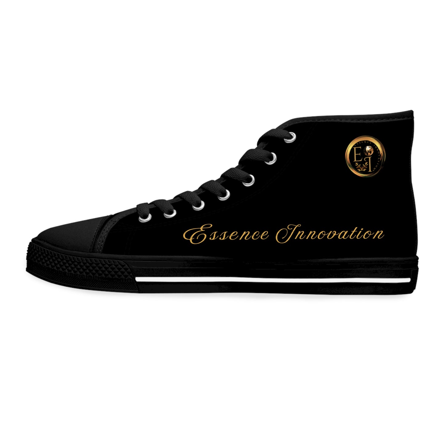 Black high-top 'Essence Innovation' sneaker on a white background