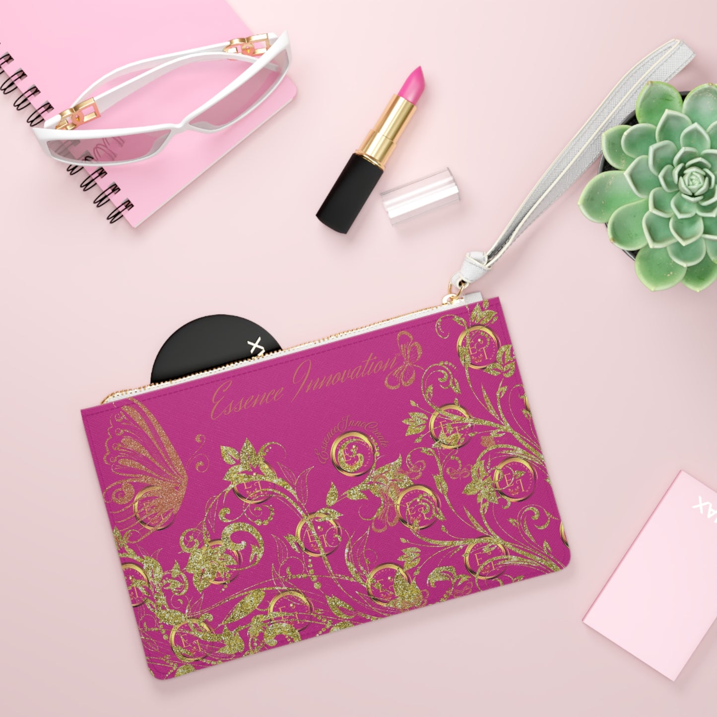 Pink Clutch Bag | EssenceInnoCreate | Bold Accessories