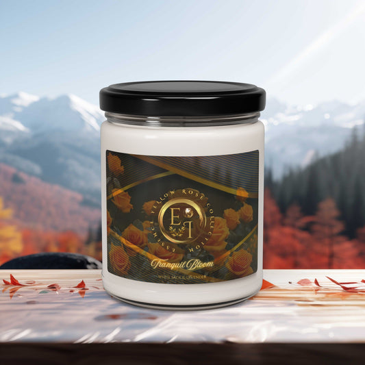 Yellow Rose Tranquil Bloom | White Sage & Lavender | Scented Soy Candle | 9oz
