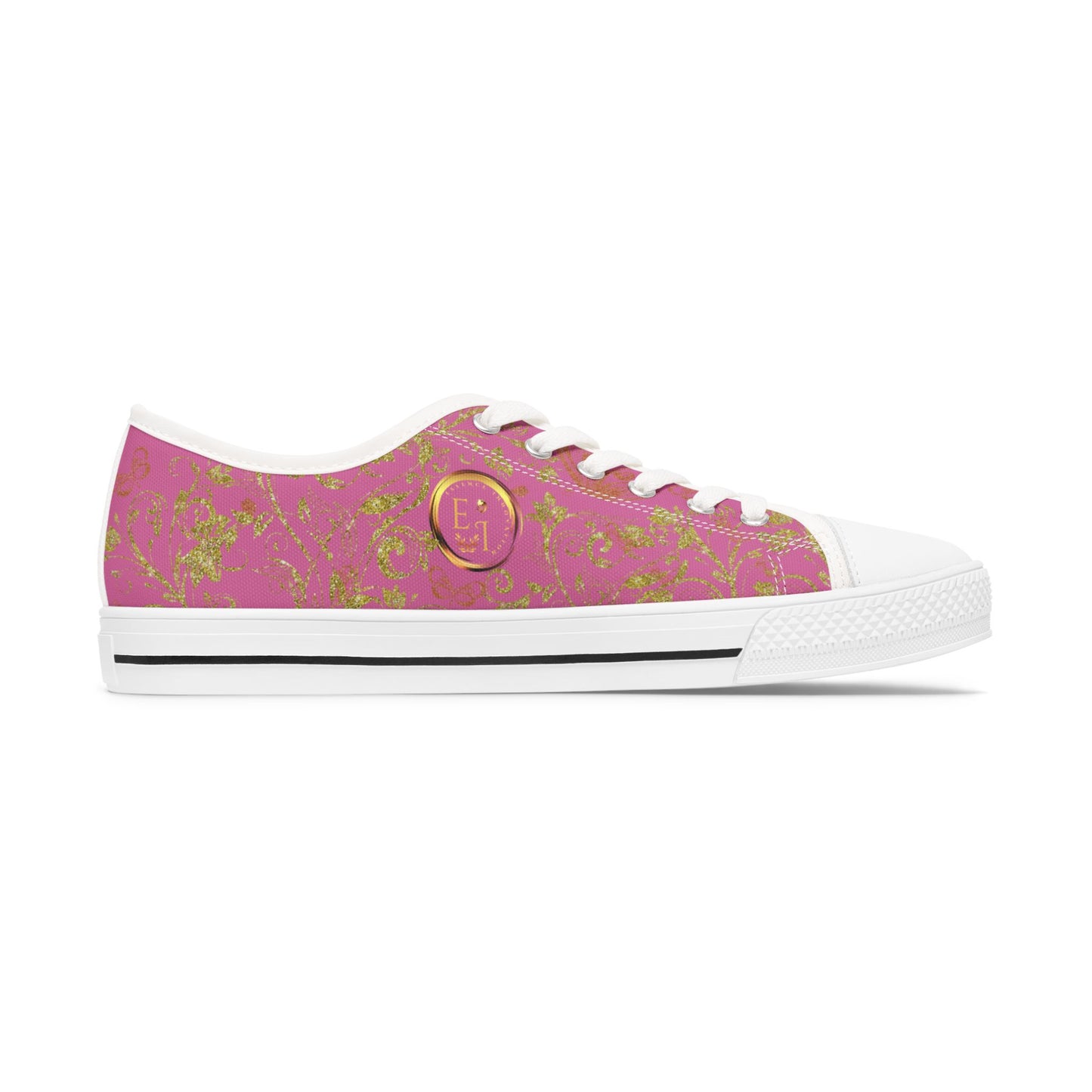 Ladies Bohemian Butterfly | Light Pink | White Sole LowTops