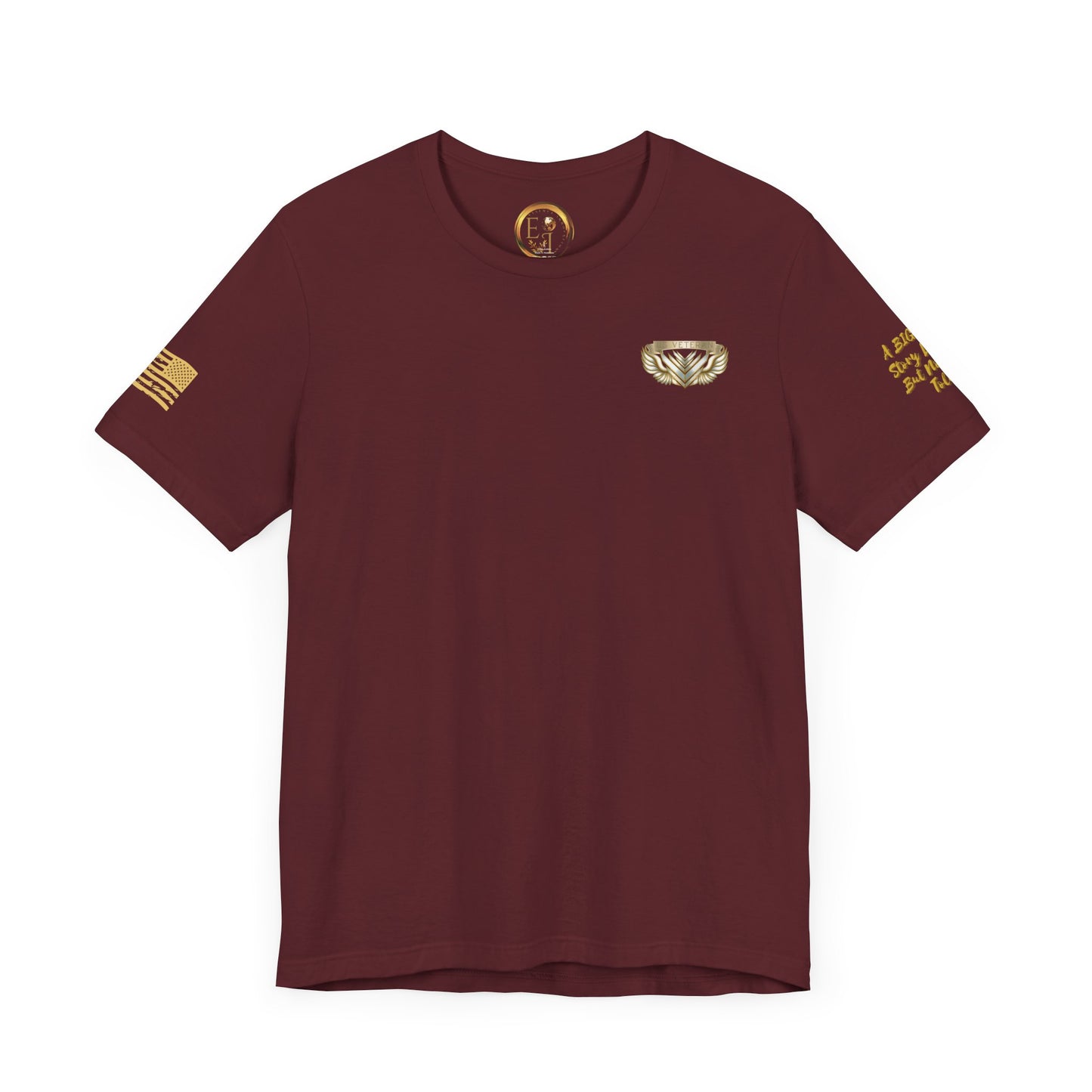 Essence Maroon Veteran Tee – Bold Patriotic T-Shirt