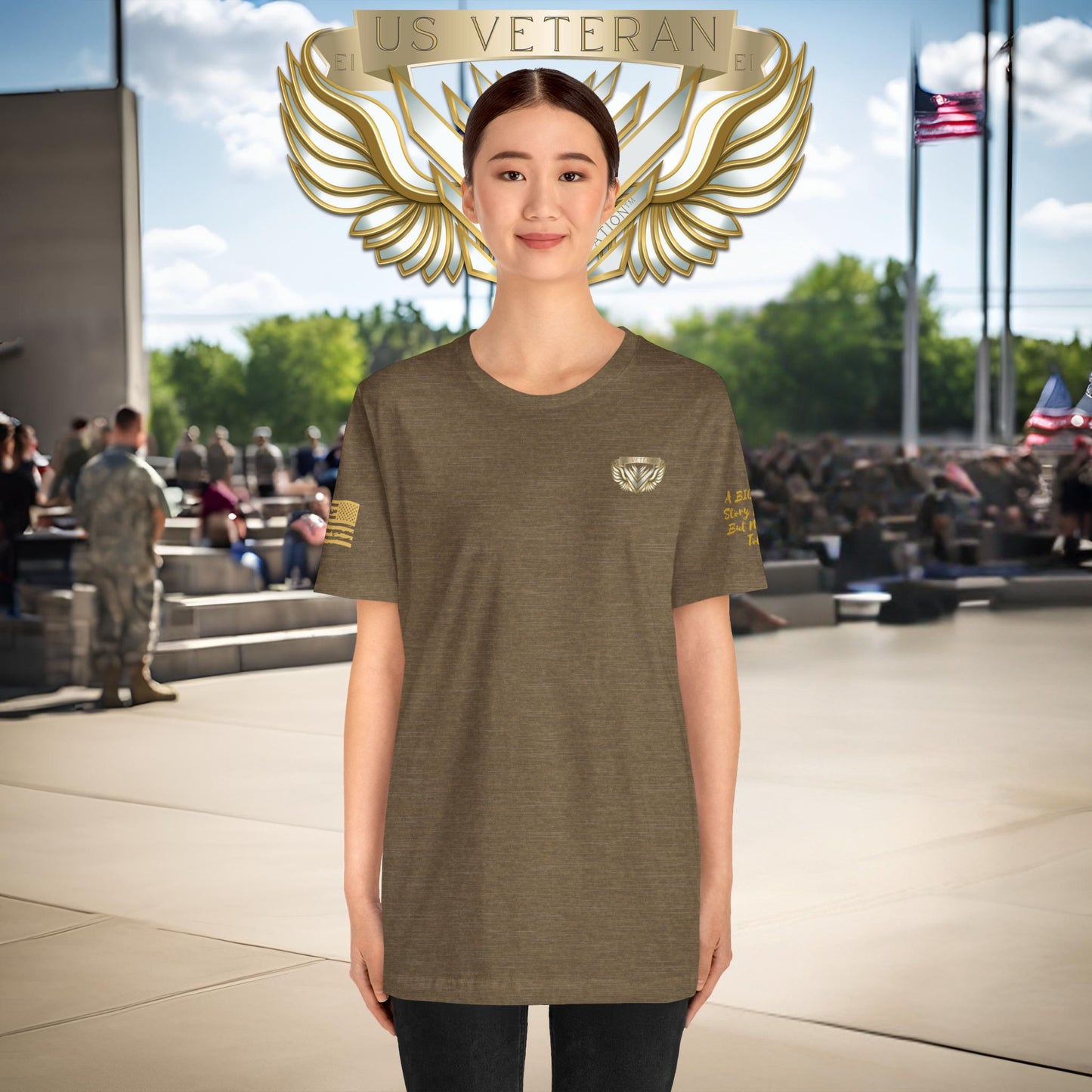 Essence Olive Veteran Tee – Military Tribute T-Shirt