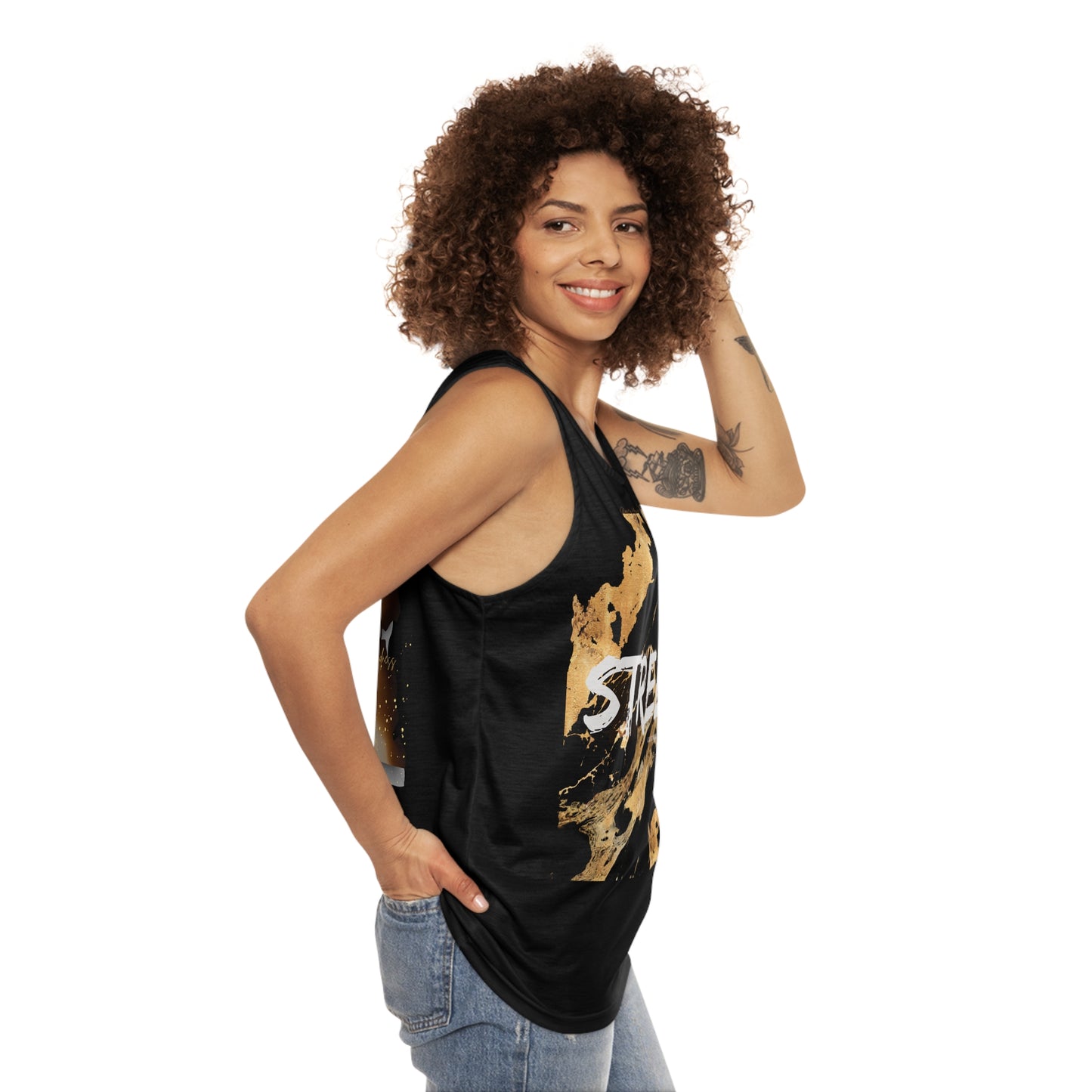 STREET Gold Graffiti VI | Unisex Tank Top | Black
