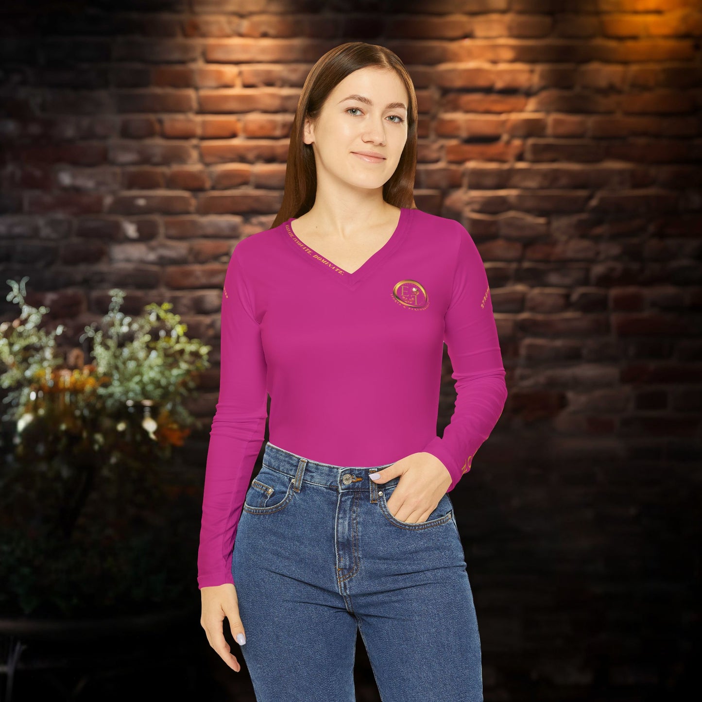 Seek More Performance XVIII | EI Sports LS V-Neck | Pink