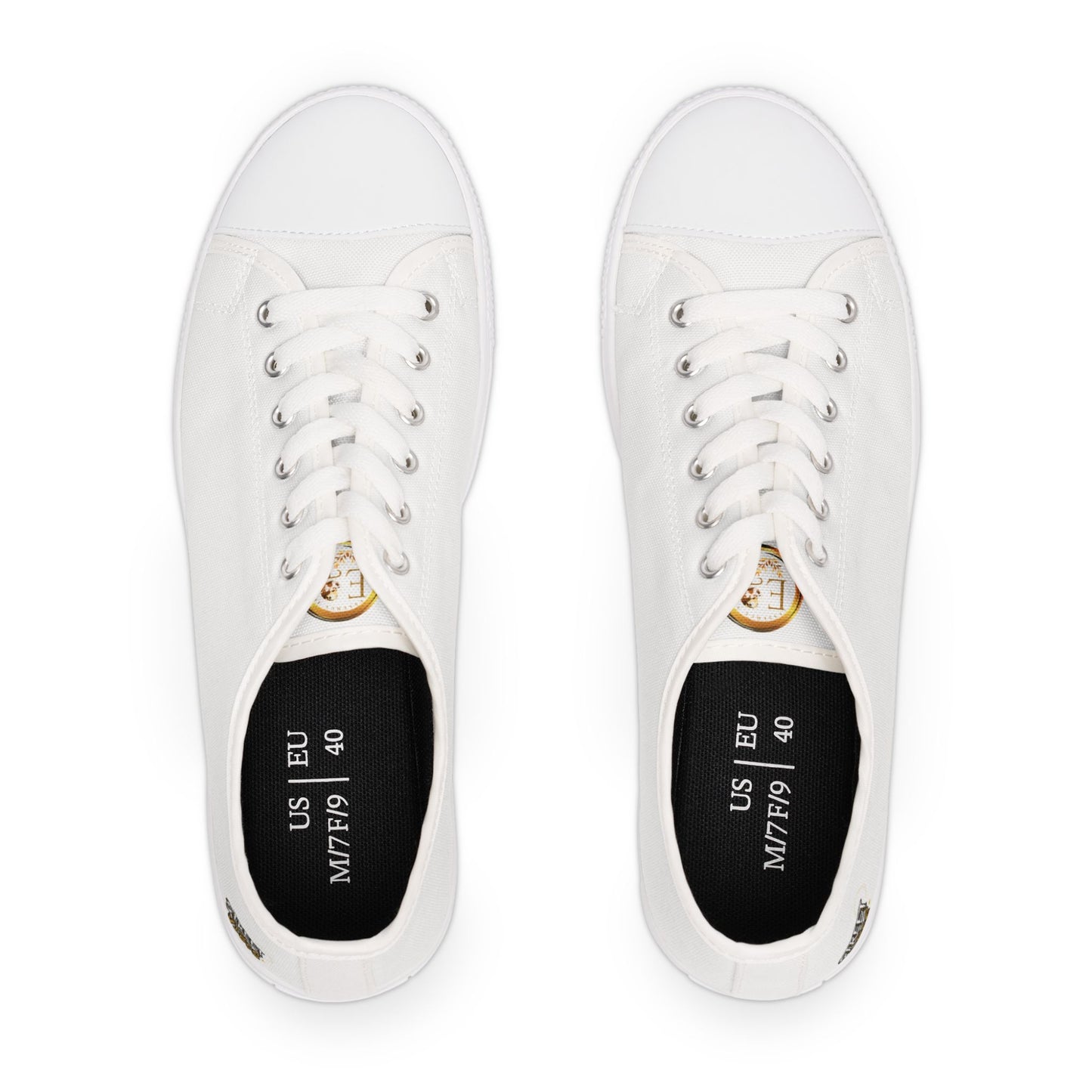 Pair of white Essence Innovation 'Street Vibes' sneakers on a white background