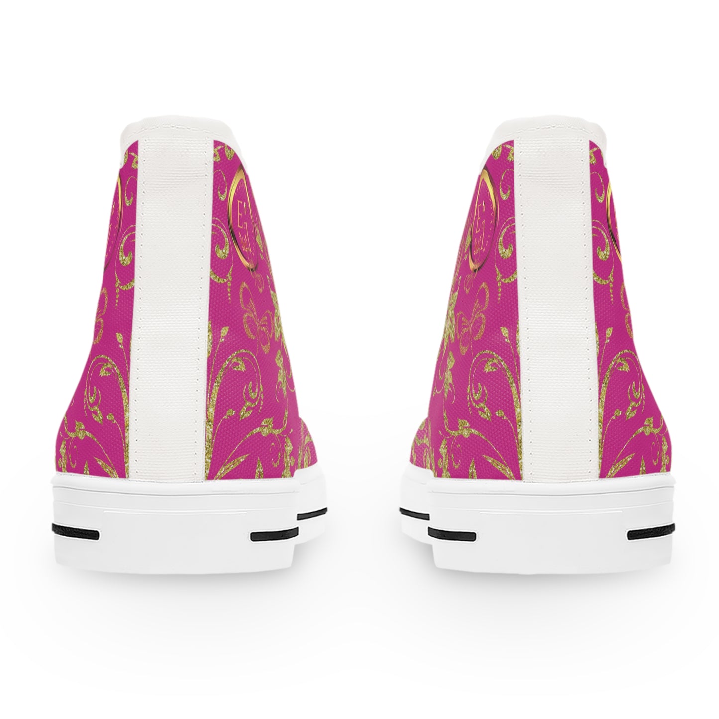 Ladies Bohemian Butterfly | Pink | White Sole HighTops