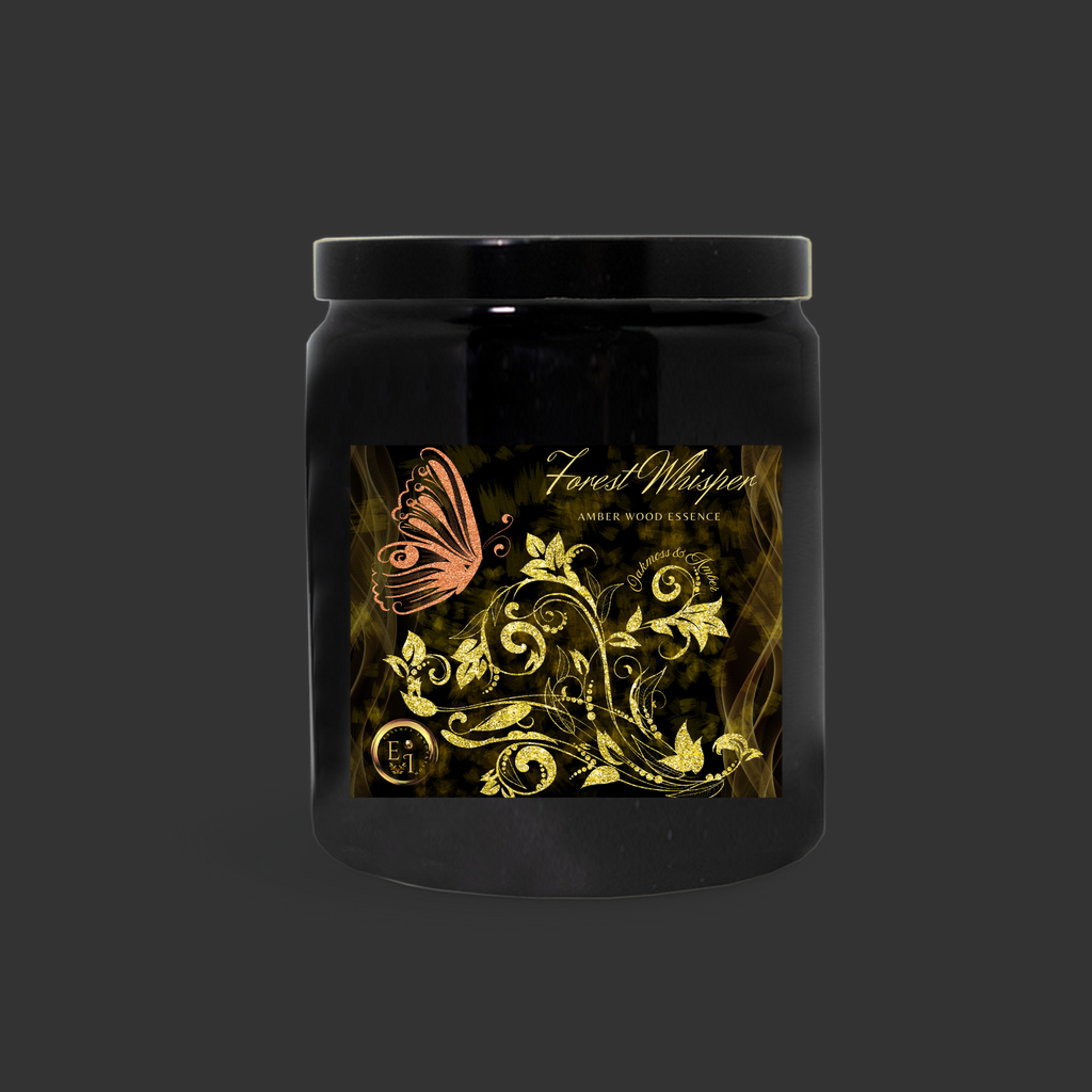 Forest Whisper Amber Wood Essence | Oakmoss + Amber | Ceramic Candle
