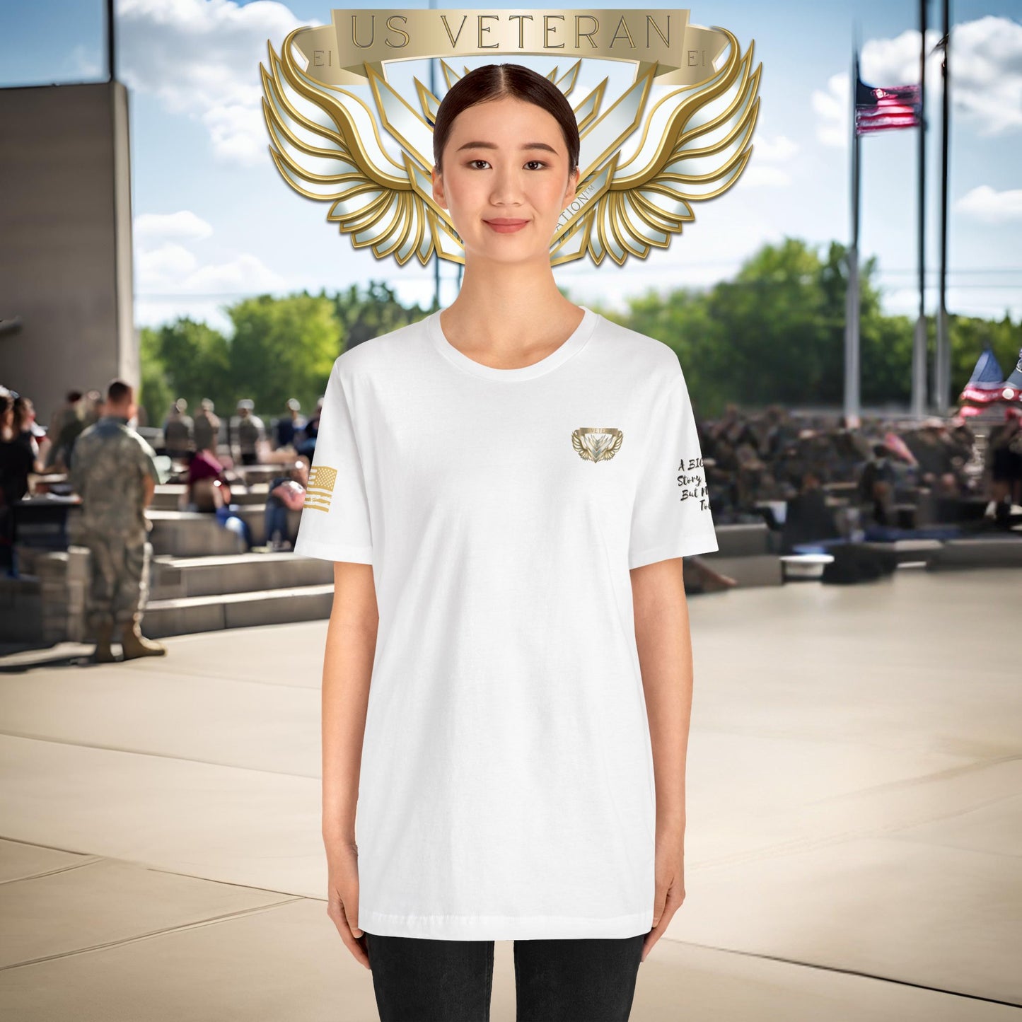 Essence White Veteran Tee – Clean Tribute T-Shirt
