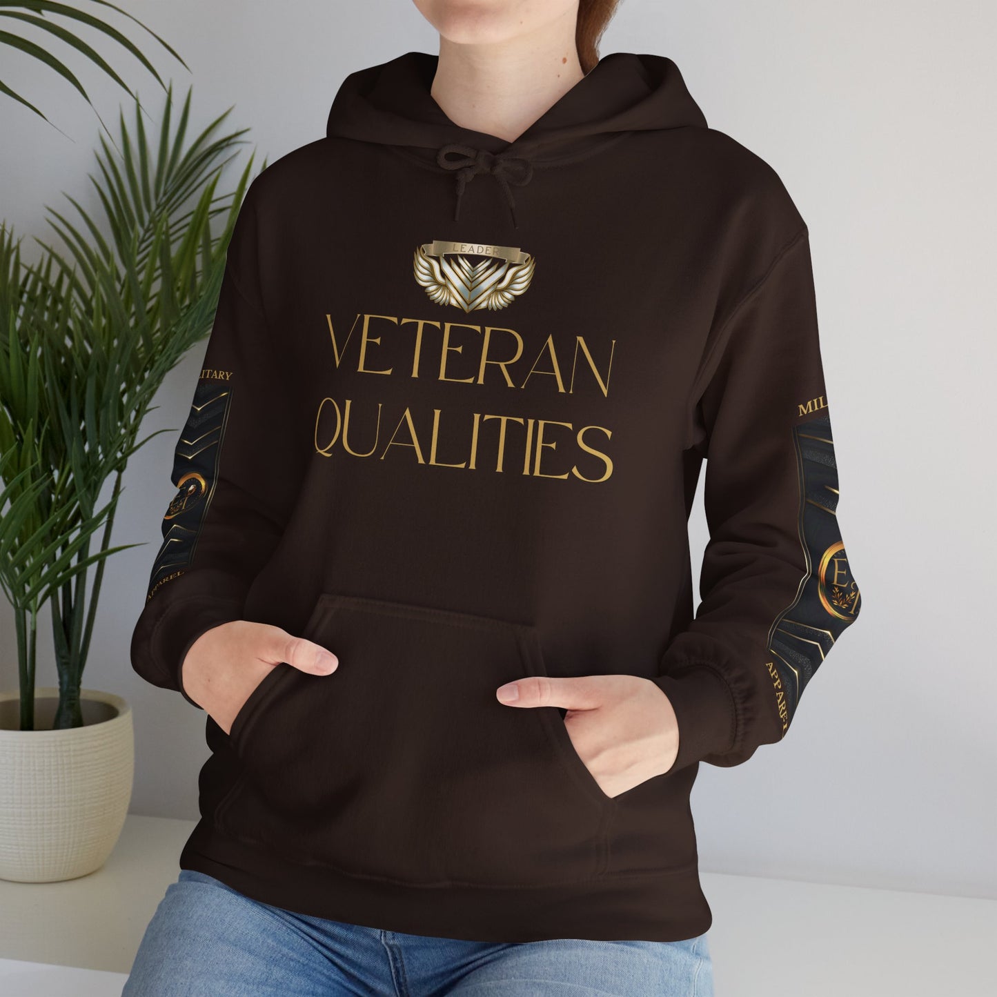 Veteran Qualities Leader Six | DC Chocolate Hoodie | Military & Service Tribute