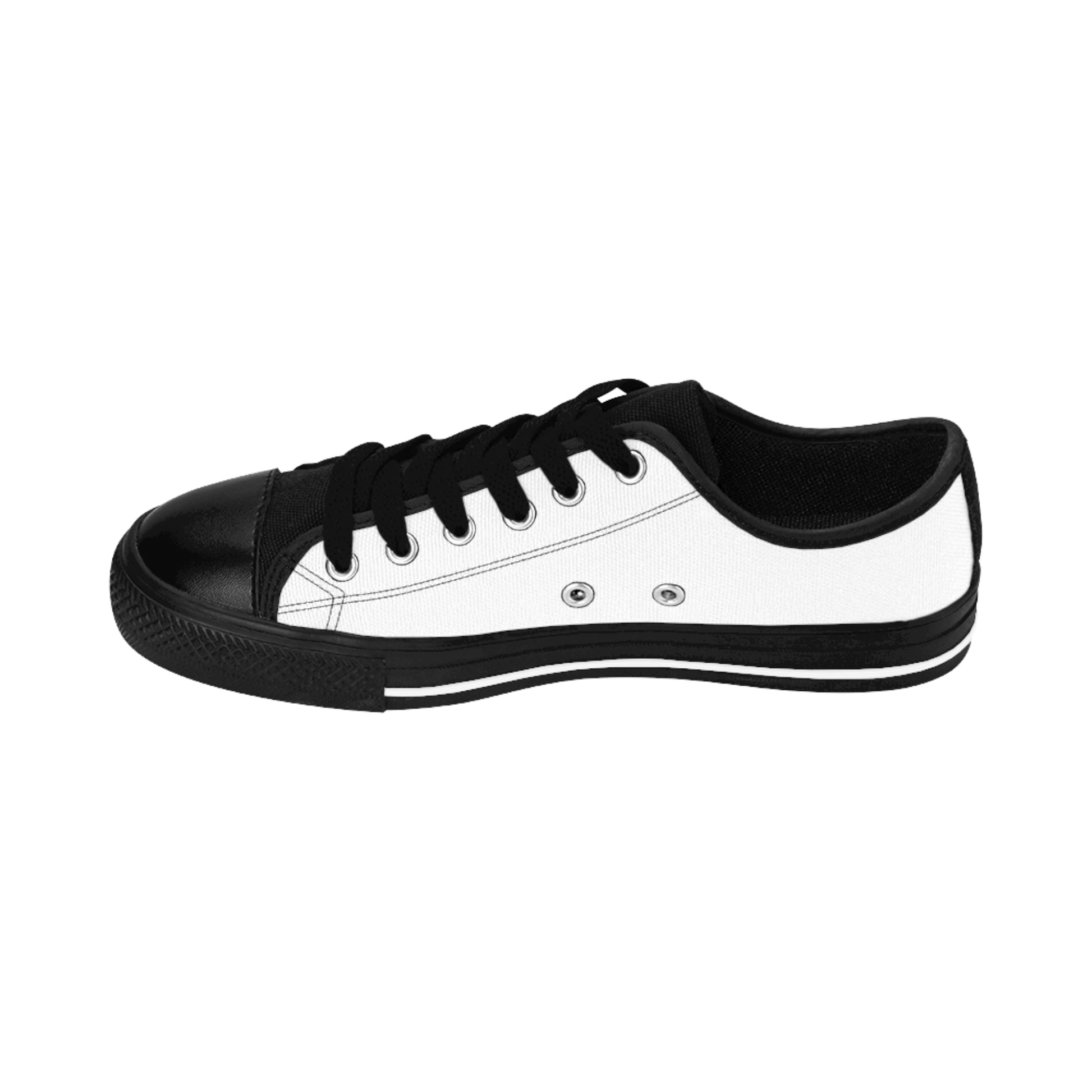 Black and white EssenceInnoCreate sneaker on a white background