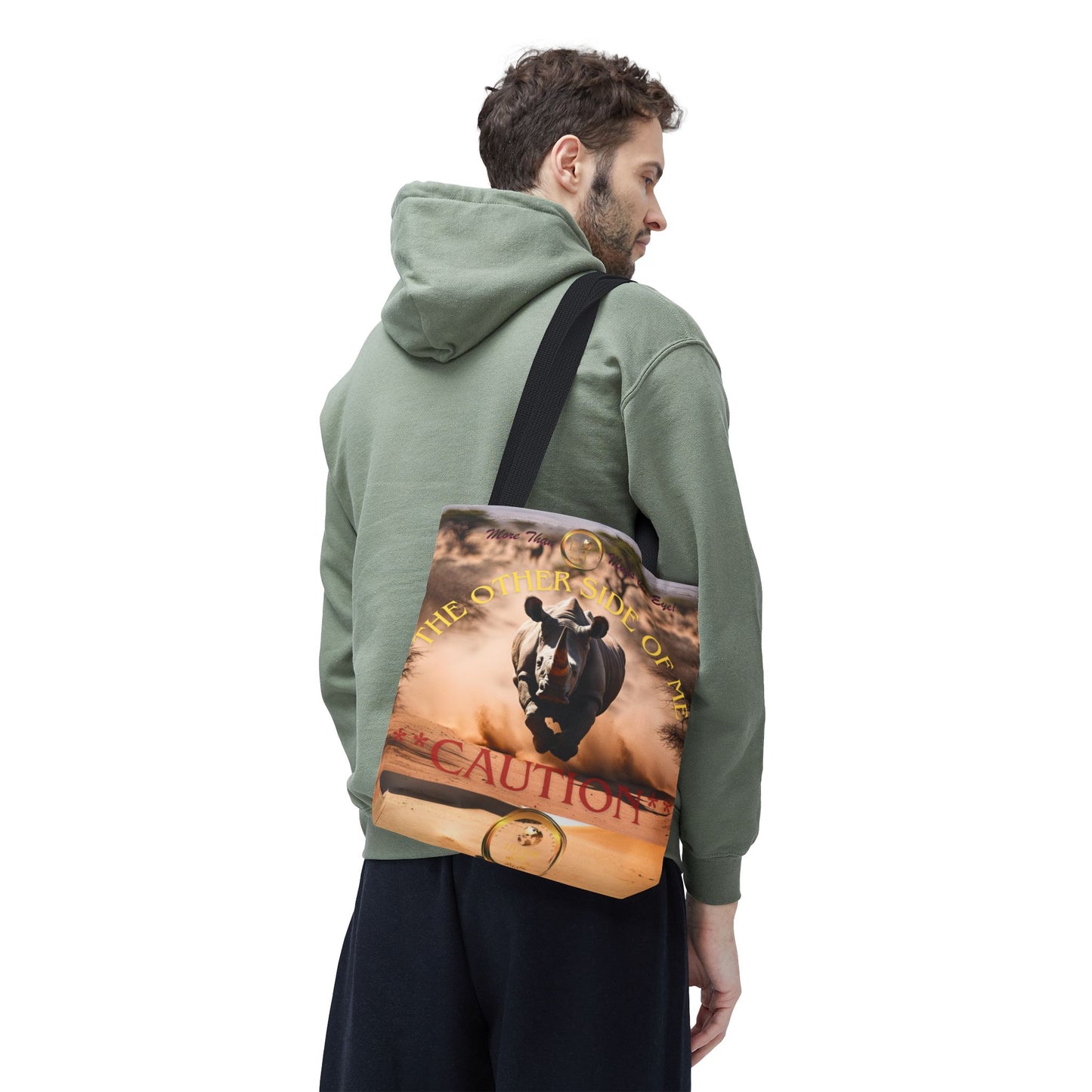 Bold Caution Tote Bag, Wild Animal Lover Gift, Unique Fashion Accessory, Eco-Friendly Shopping Bag, Perfect for Wildlife Enthusiasts