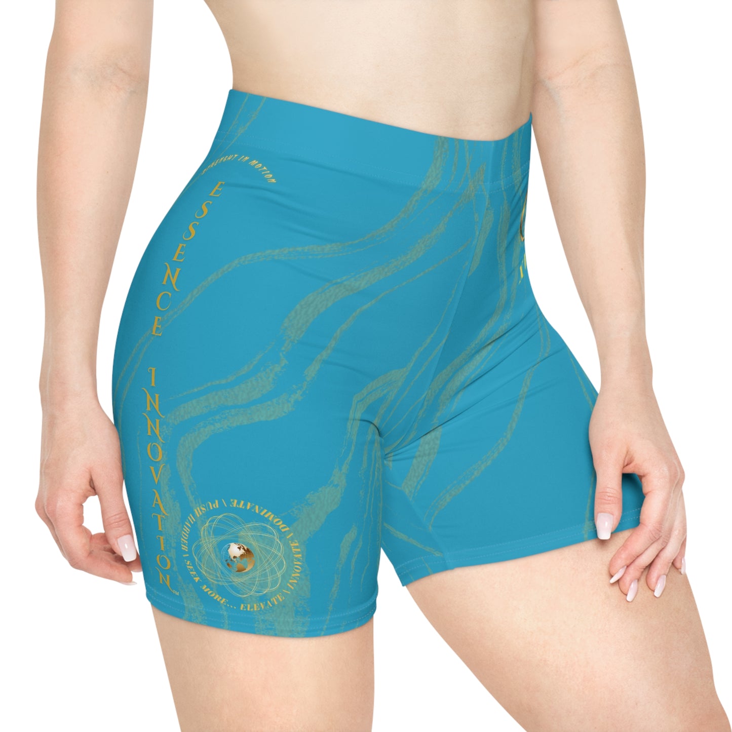 Seek More BSS XV | EI Sports Biker Shorts | Turquoise