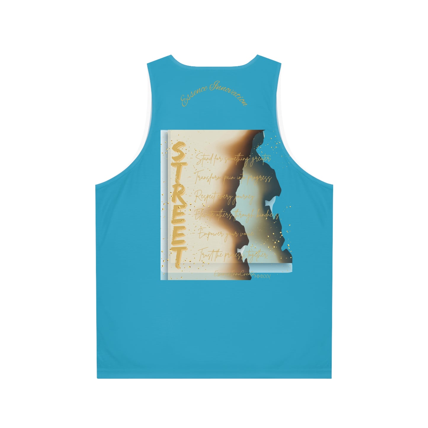 STREET Gold Graffiti XV | Unisex Tank Top | Turquoise