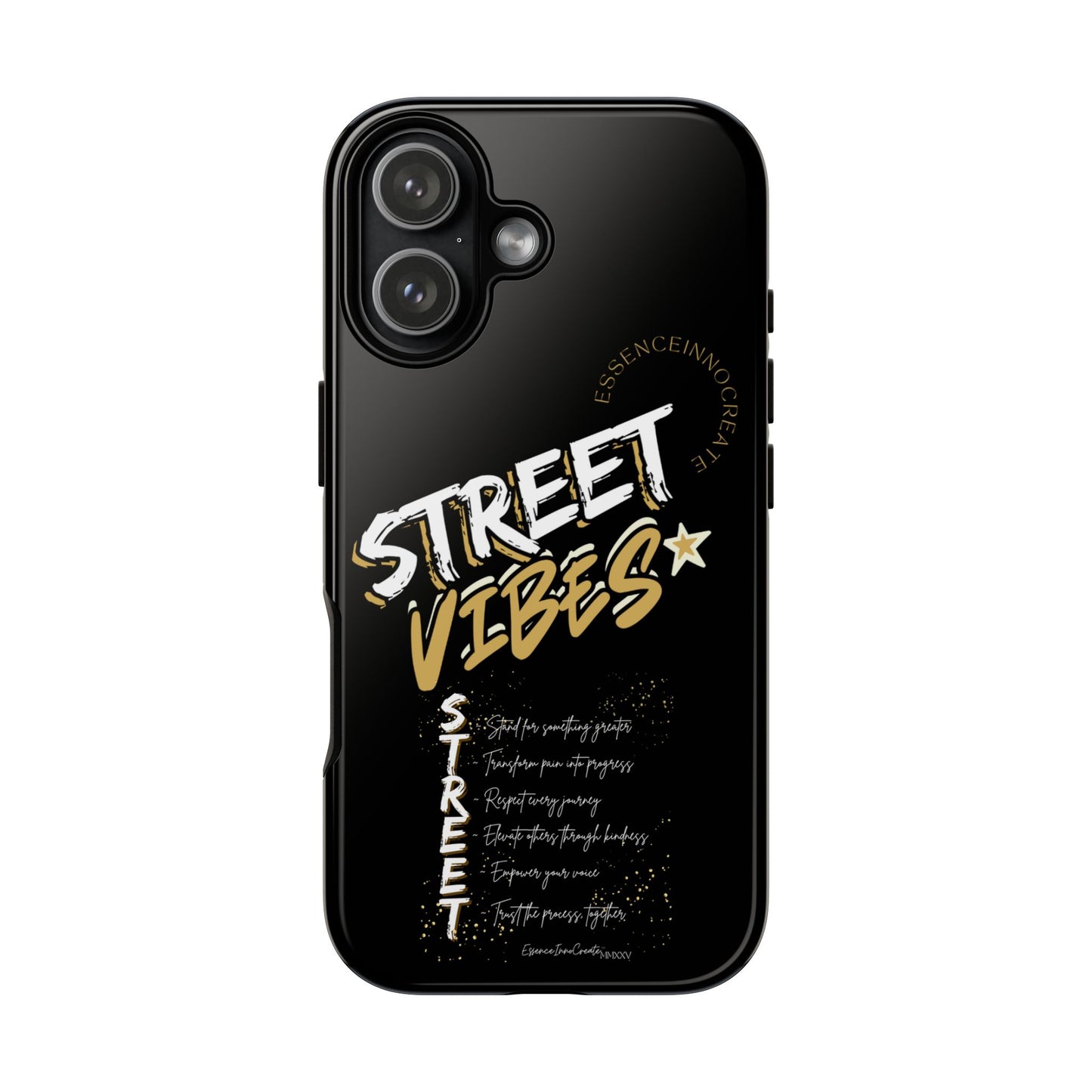EssenceInnoCreate® Street Vibes Black Phone Case
