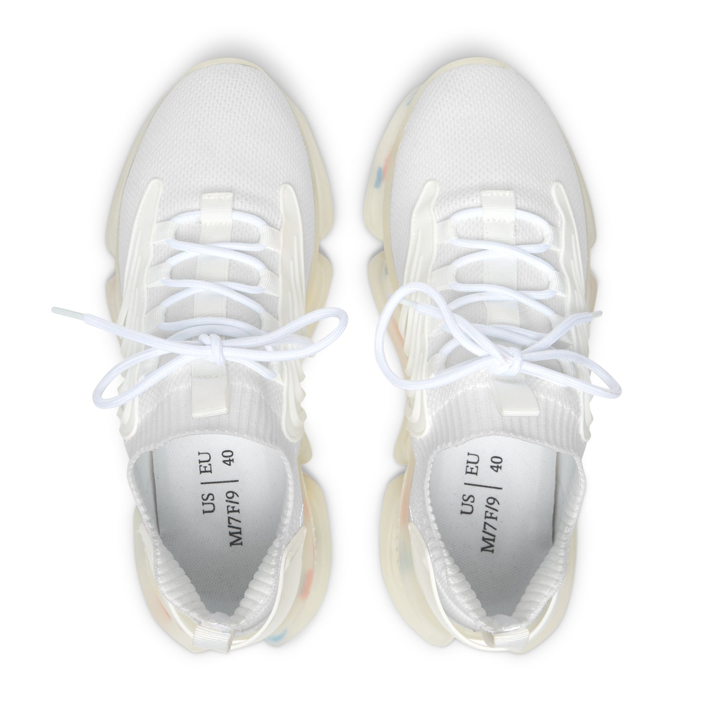 White Essence Innovation 'Street Vibes' sneakers with laces on a white background