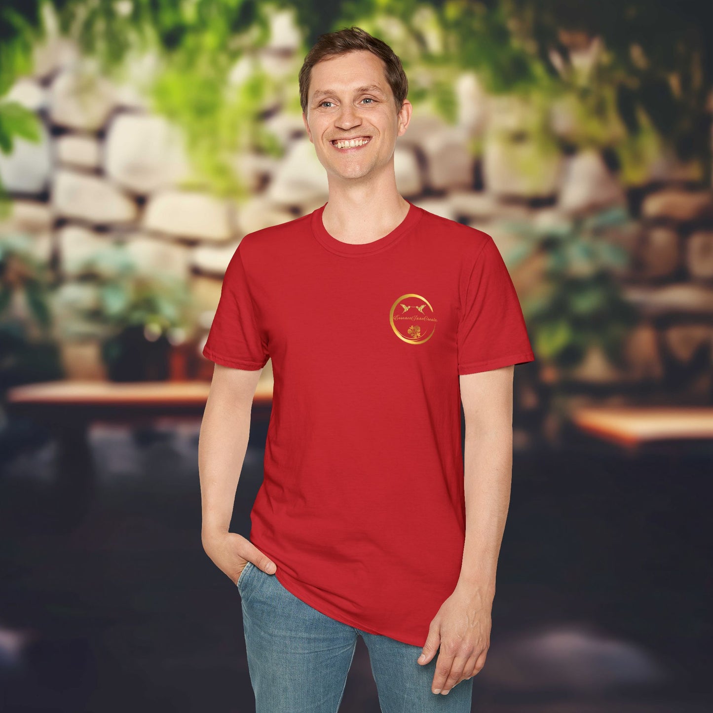 Red Softstyle Tee | EssenceInnoCreate | Unisex Streetwear