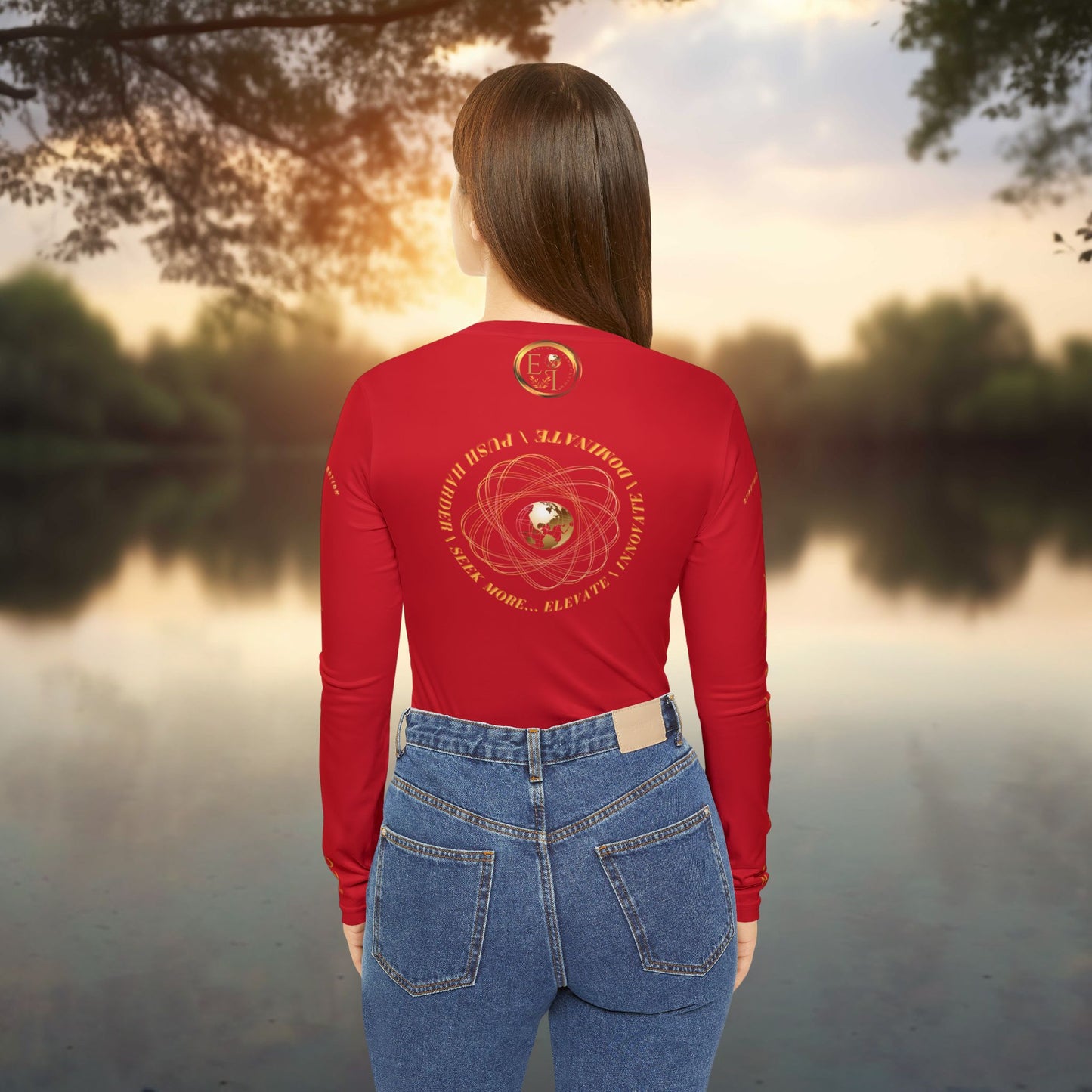 Seek More Performance X | EI Sports LS V-Neck | Dark Red