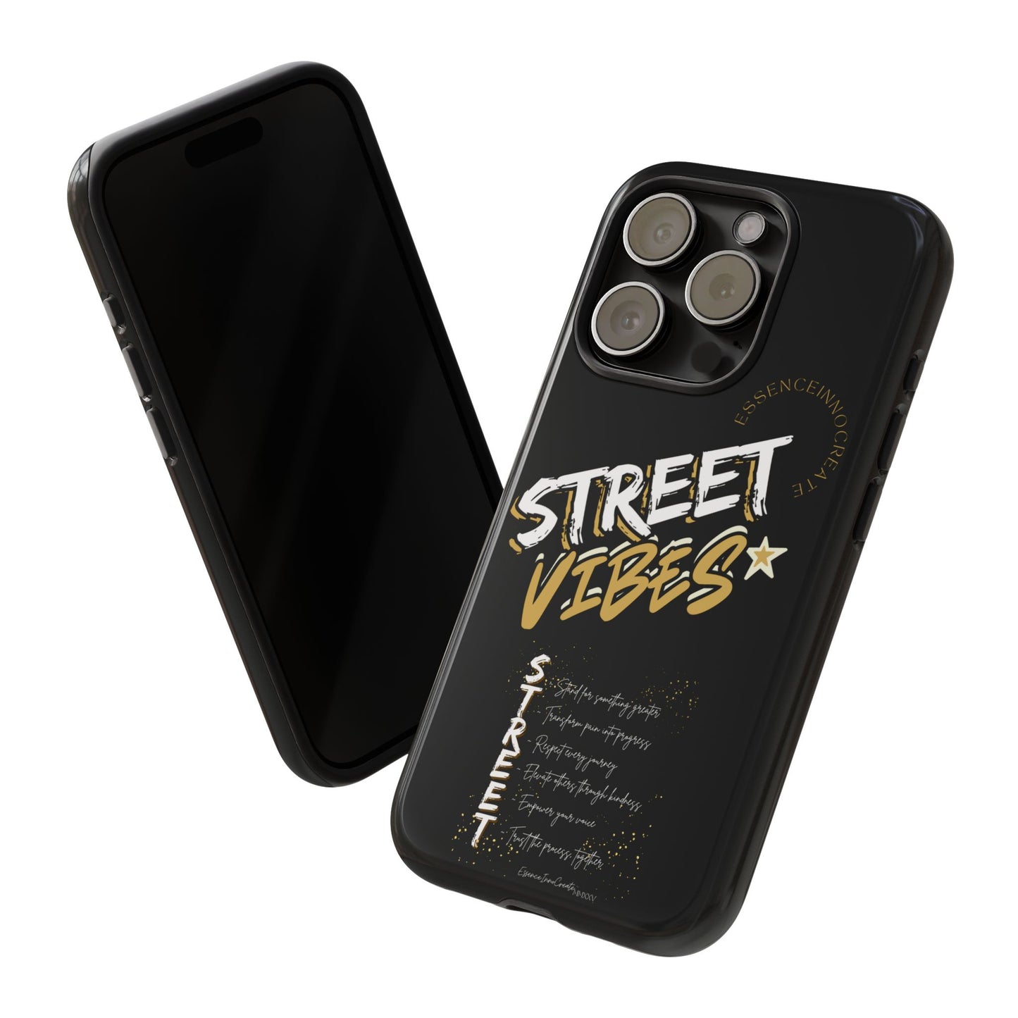 EssenceInnoCreate® Street Vibes Black Phone Case
