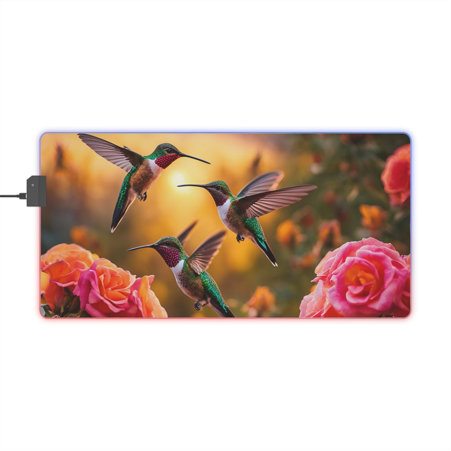 Hummingbird Paradise Mouse Pad | LED Gaming Mouse Pad | 4 Sizes