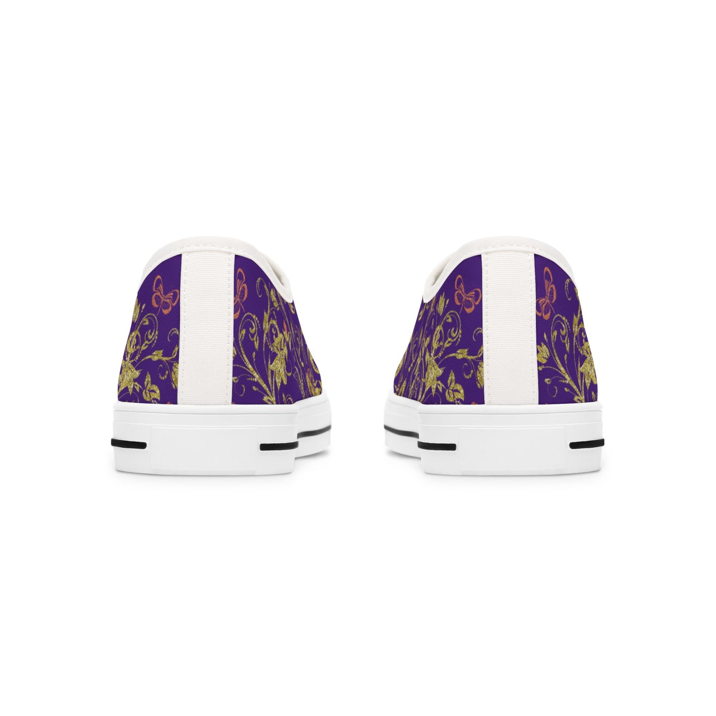 Ladies Bohemian Butterfly | Purple | White Sole LowTops
