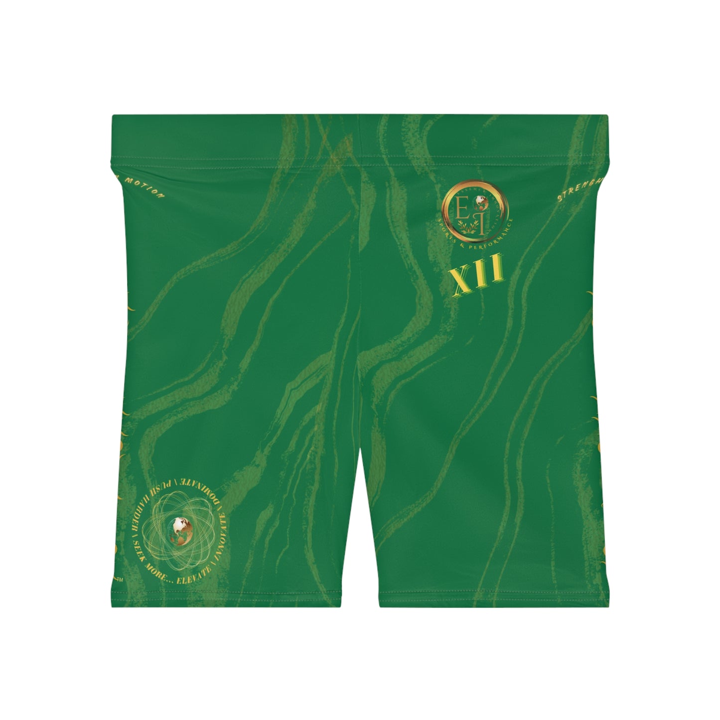 Seek More BSS XII | EI Sports Biker Shorts | Dark Green