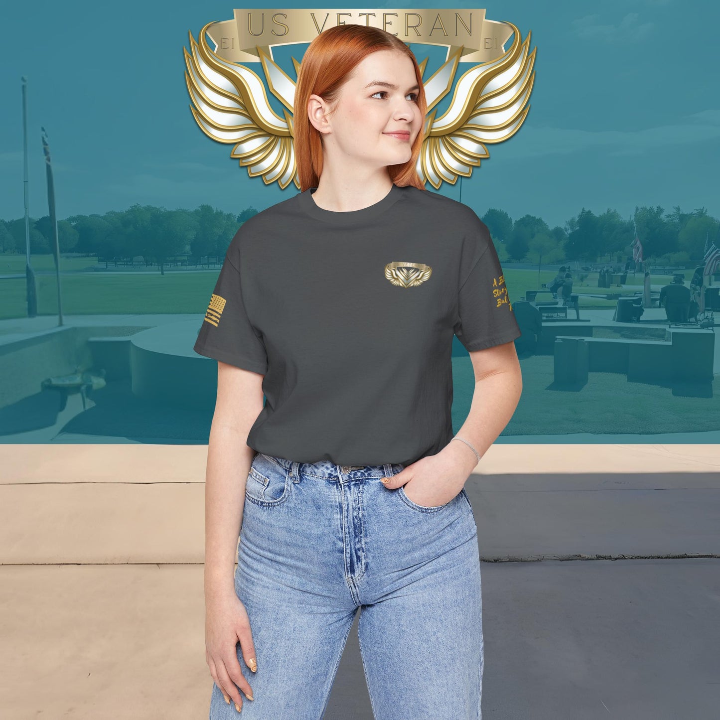 Essence Asphalt Veteran Tee – Minimalist Tribute Shirt