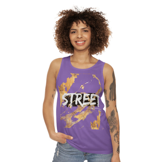 STREET Gold Graffiti XIX | Unisex Tank Top | Soft Purple