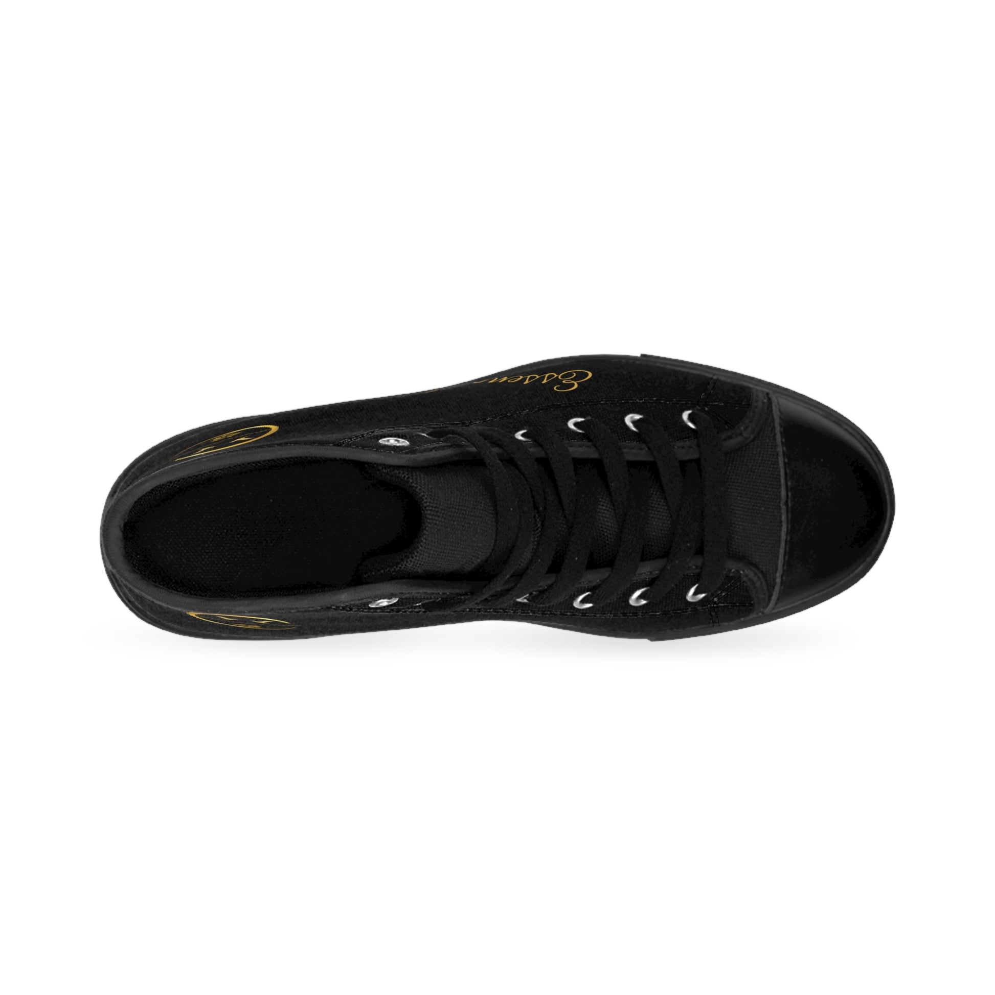 black and white 'EssenceInnoCreate' shoe on a white background