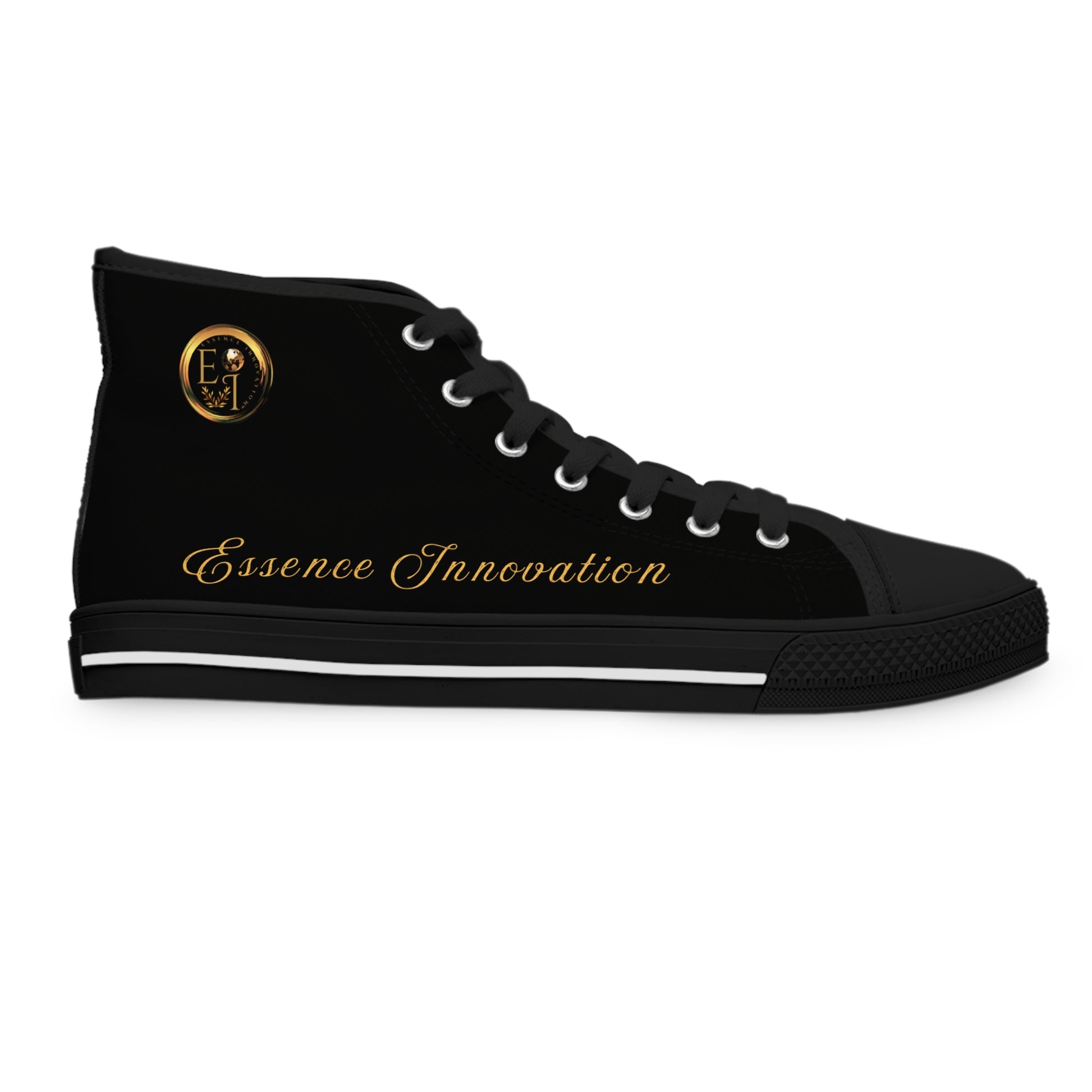 Black high-top 'Essence Innovation' sneaker on a white background
