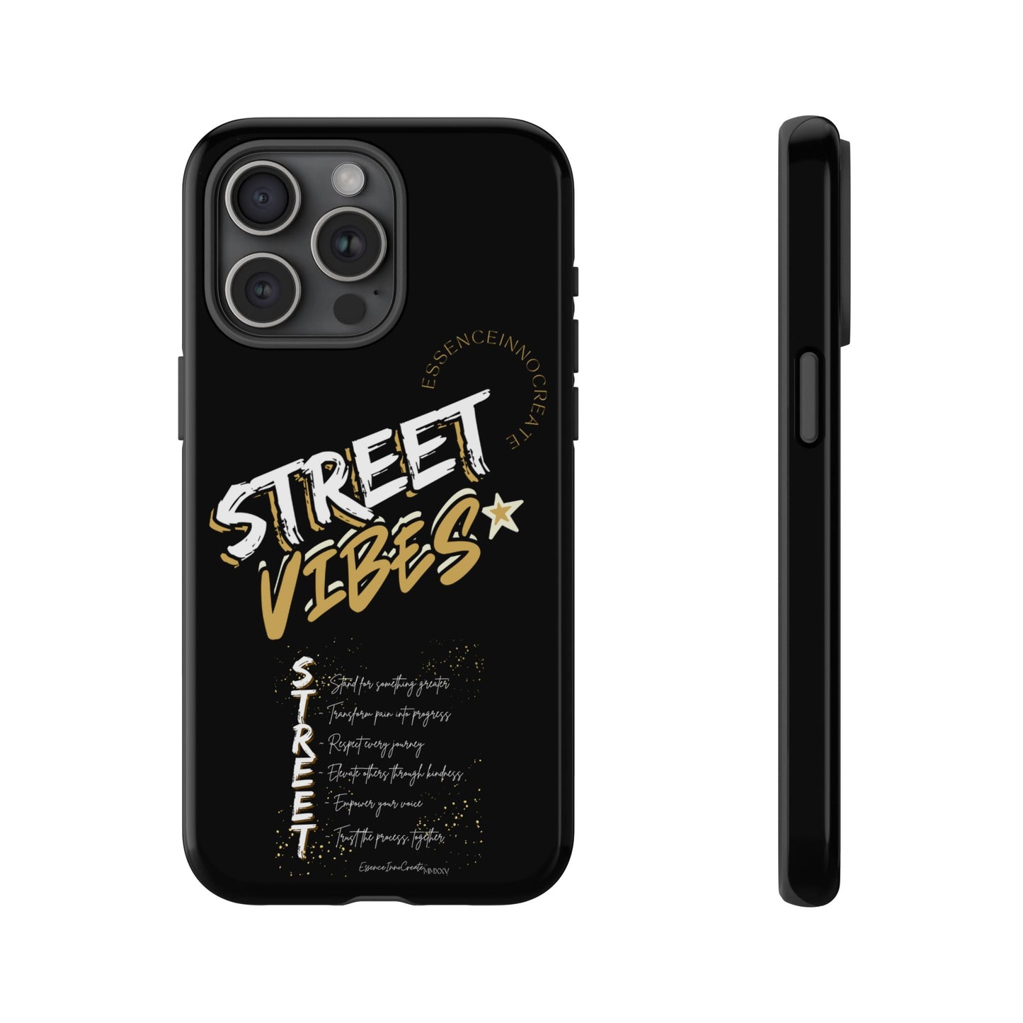 EssenceInnoCreate® Street Vibes Black Phone Case