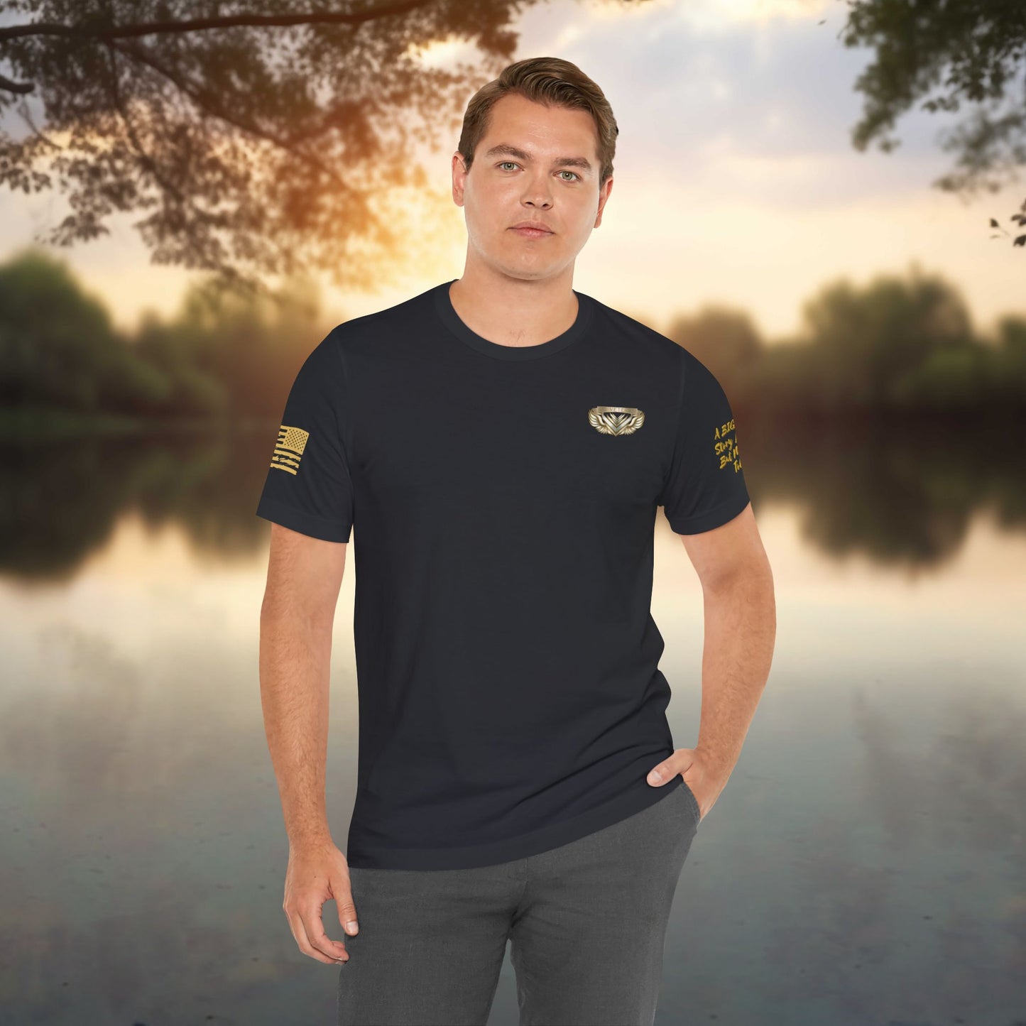 Essence Vintage Veteran Tee – Faded Black Tribute Tee