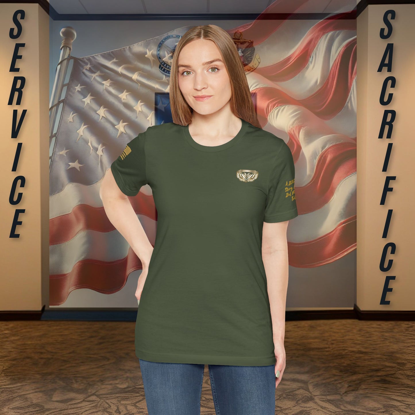 Essence Green Veteran Tee – Military Pride T-Shirt