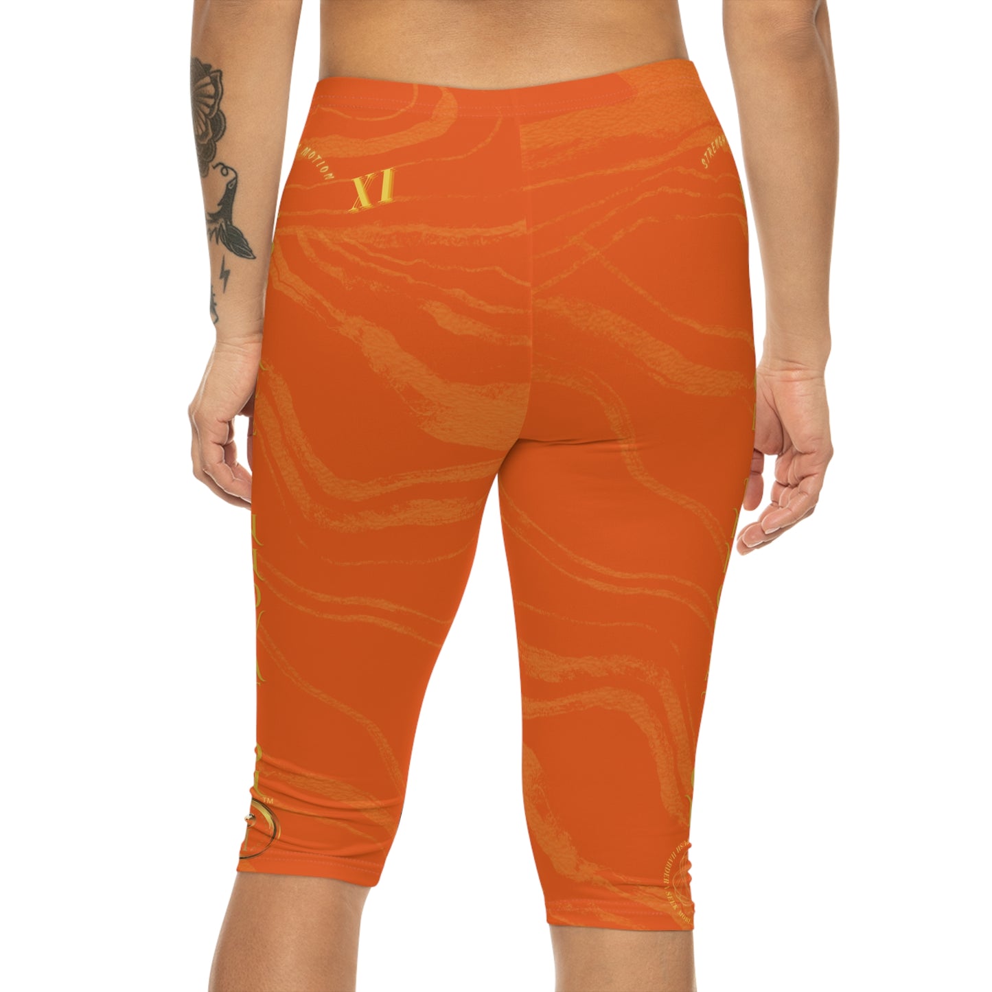 Seek More CLS XI | Capri Leggings | EI Sports | Orange