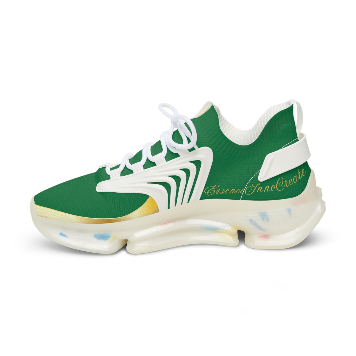 EssenceInnoCreate Green | Men’s White Trim Mesh Sneakers