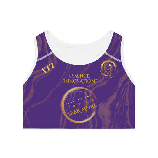 Seek More SBS XVI | EI Sports Bra Stripped | Purple