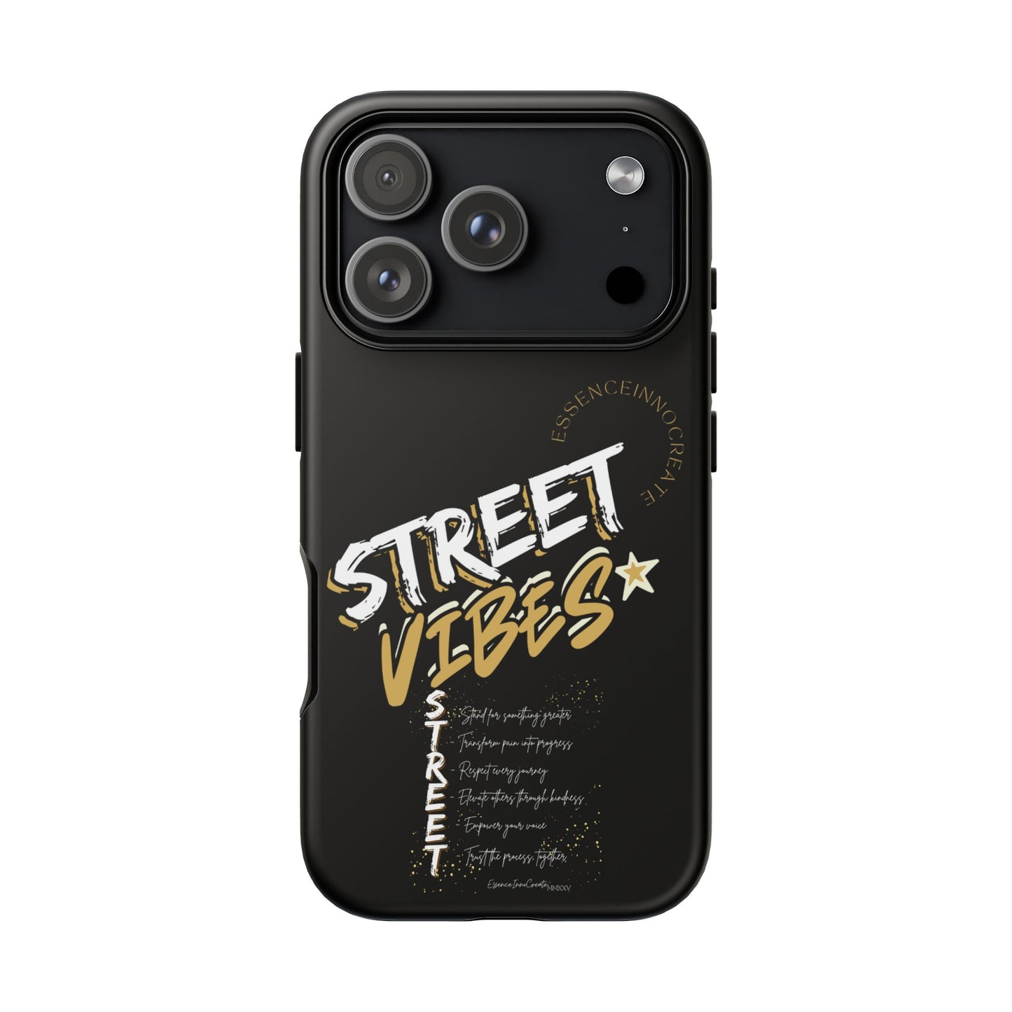 EssenceInnoCreate® Street Vibes Black Phone Case