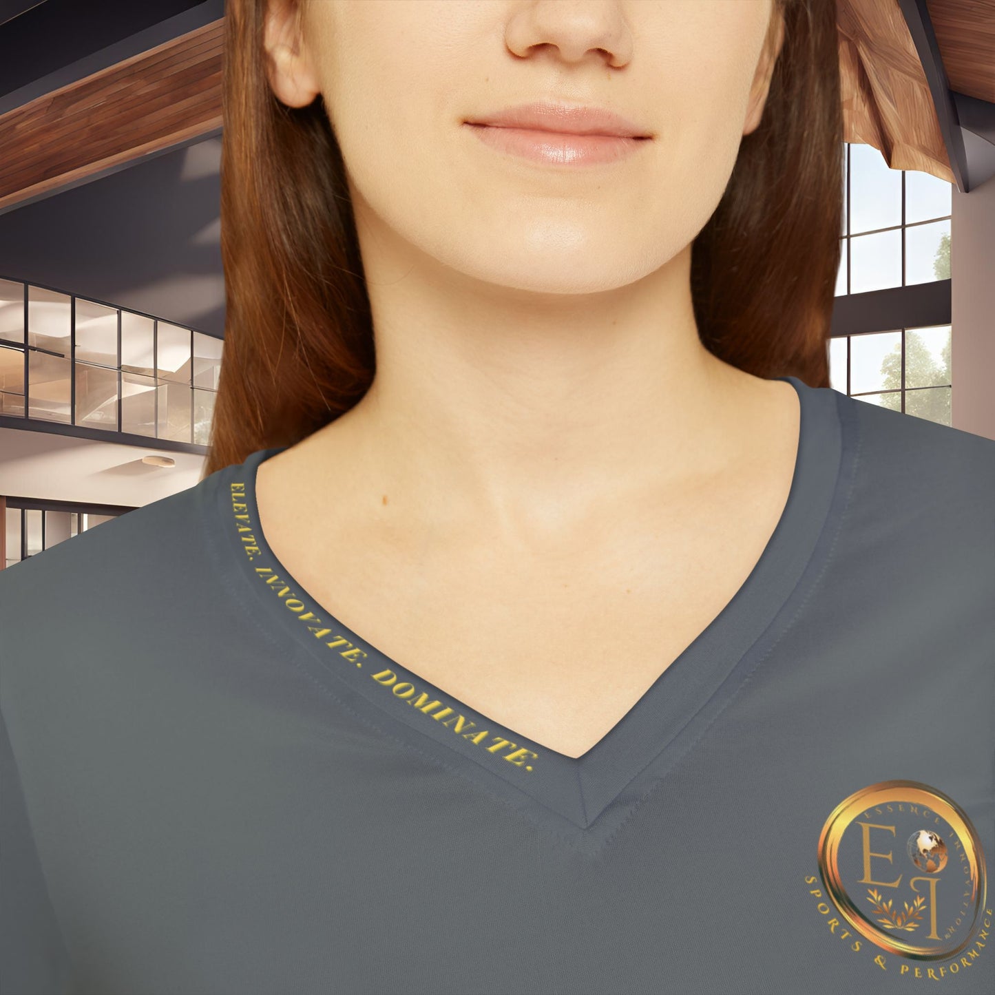 Seek More Performance VIII | EI Sports LS V-Neck | Dark Grey