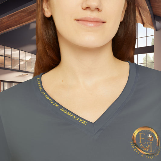 Seek More Performance VIII | EI Sports LS V-Neck | Dark Grey