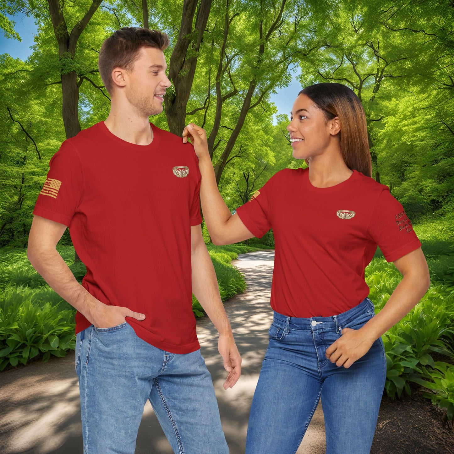 Essence Red Veteran Tee – Patriotic Tribute T-Shirt